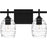 Quoizel Lucy 2 Light Bath Light, Matte Black/Clear Optic