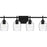 Quoizel Lucy 4 Light Bath Light, Matte Black/Clear Optic