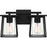 Quoizel Lodge 2 Light Bath Vanity, Matte Black