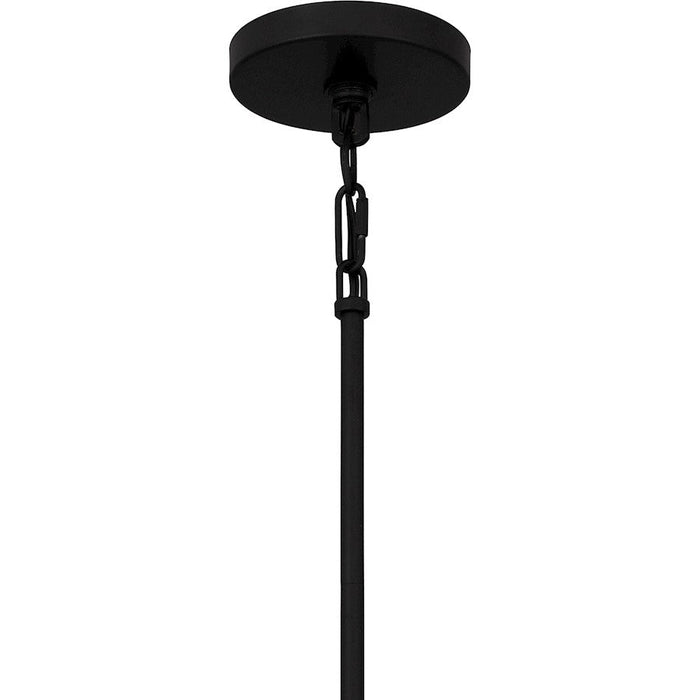 Quoizel Leiland 4 Light Pendant, Matte Black