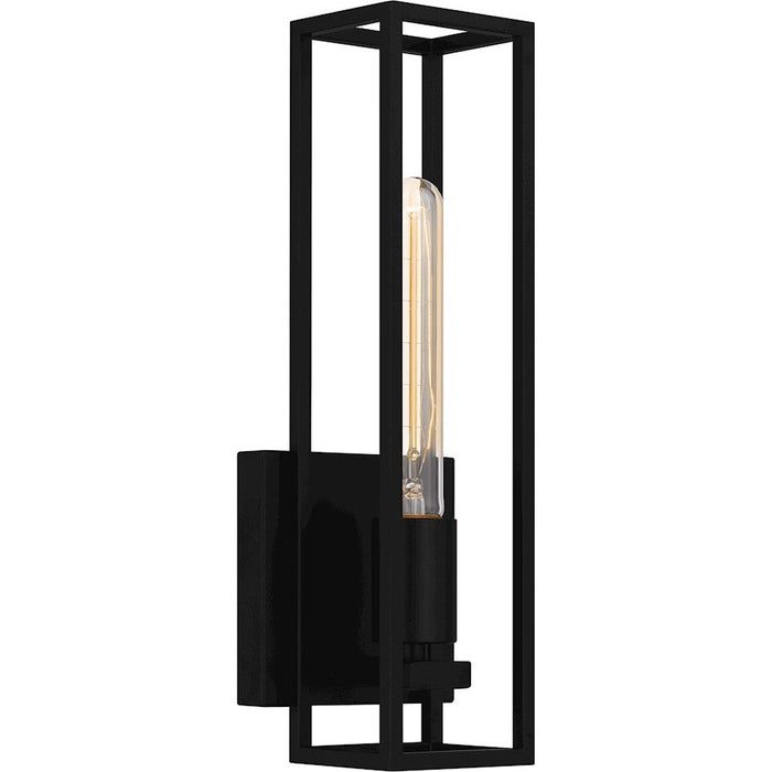 Quoizel Leighton 1 Light Wall Sconce, Matte Black