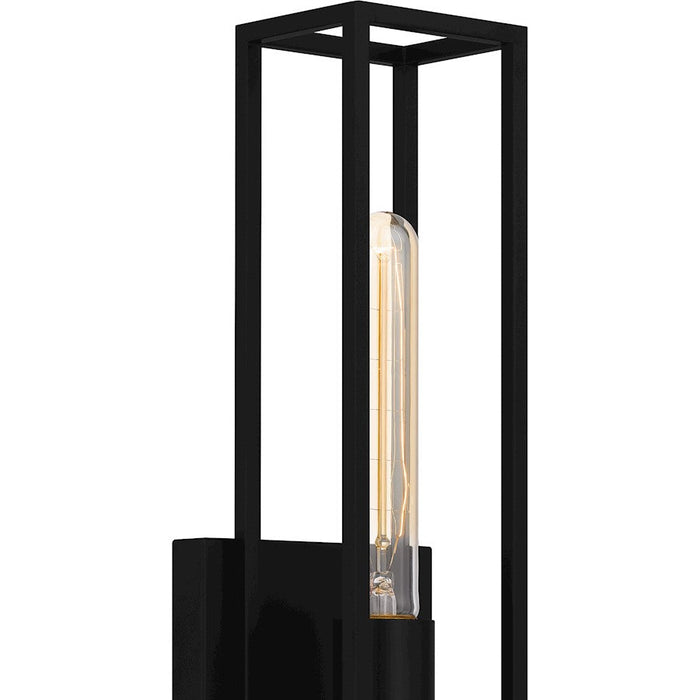 Quoizel Leighton 1 Light Wall Sconce, Matte Black