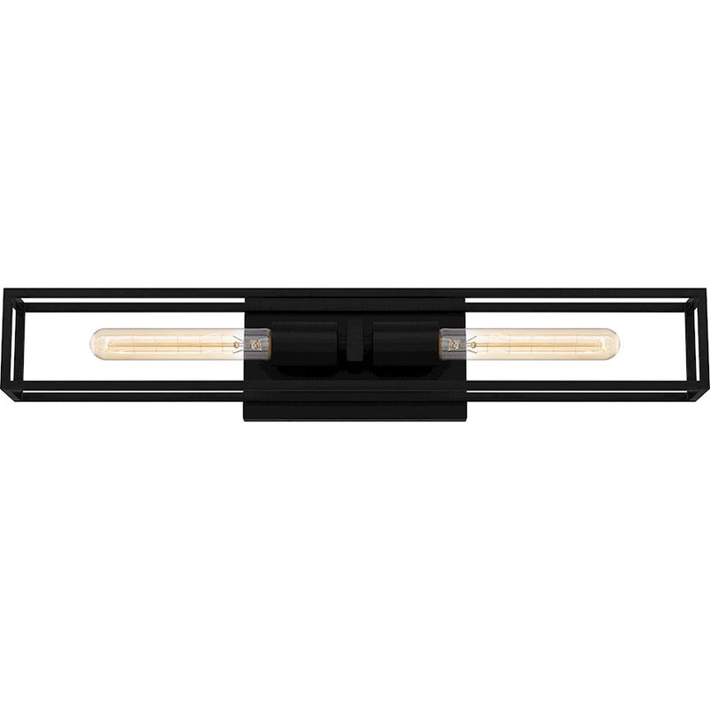 Quoizel Leighton 2 Light Bath Light, Matte Black