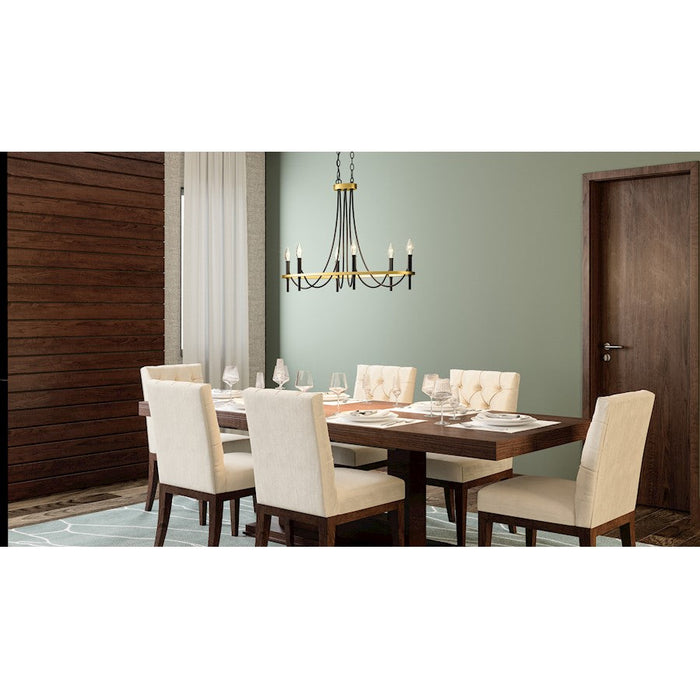 Quoizel Legare 6 Light Island Light, Matte Black