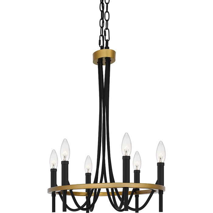 Quoizel Legare 6 Light Island Light, Matte Black
