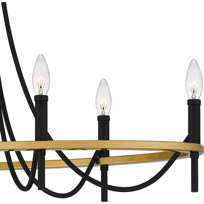 Quoizel Legare 6 Light Island Light, Matte Black
