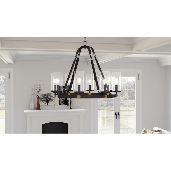 Quoizel Lisbon 6 Light Chandelier, Old Bronze/Clear - LSB5026OZ