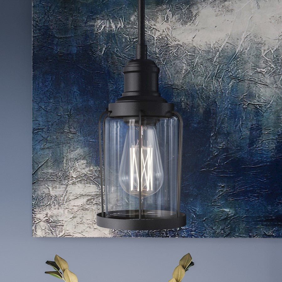 Quoizel Ludlow 1 Light Mini Pendant, Earth Black - LUD1505EK