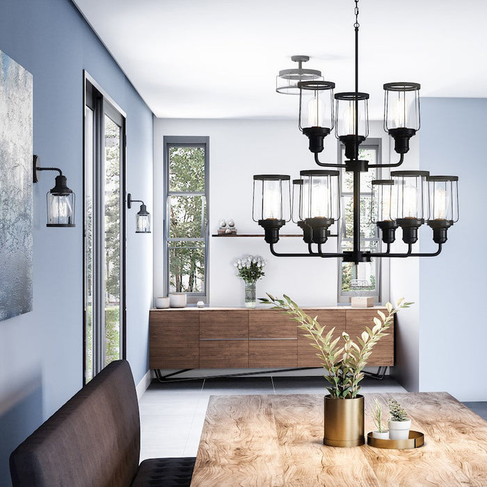 Quoizel Ludlow 9 Light Chandelier, Earth Black - LUD5028EK