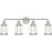 Quoizel Ludlow 4 Light Bath Light, Brushed Nickel/Clear