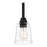 Quoizel Mcintire 1 Light Mini Pendant, Matte Black/Clear Seedy