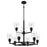 Quoizel Mcintire Chandelier, Matte Black/Clear Seedy