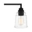 Quoizel Mcintire 3 Light Bath Light, Matte Black/Clear Seedy