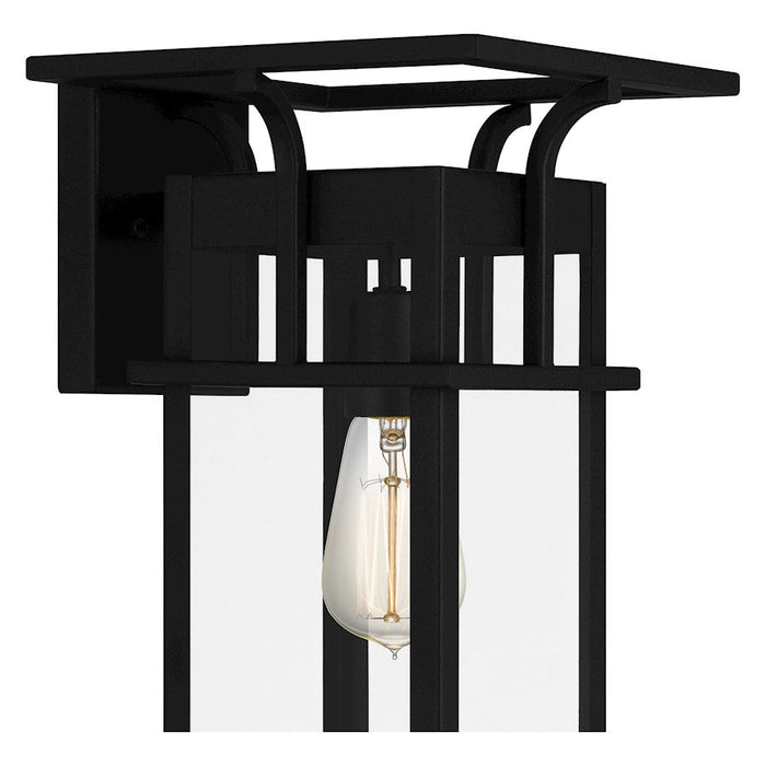 Quoizel Markley 1 Light Outdoor Lantern, Earth Black/Clear