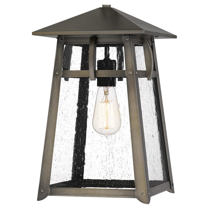 Quoizel Merle 1 Light Mini Pendant, Burnished Bronze/Clear Seeded