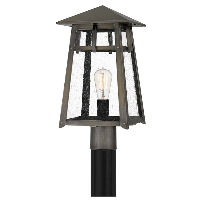 Quoizel Merle 1 Light 17.75" Outdoor Lantern, Burnished Bronze/Seed