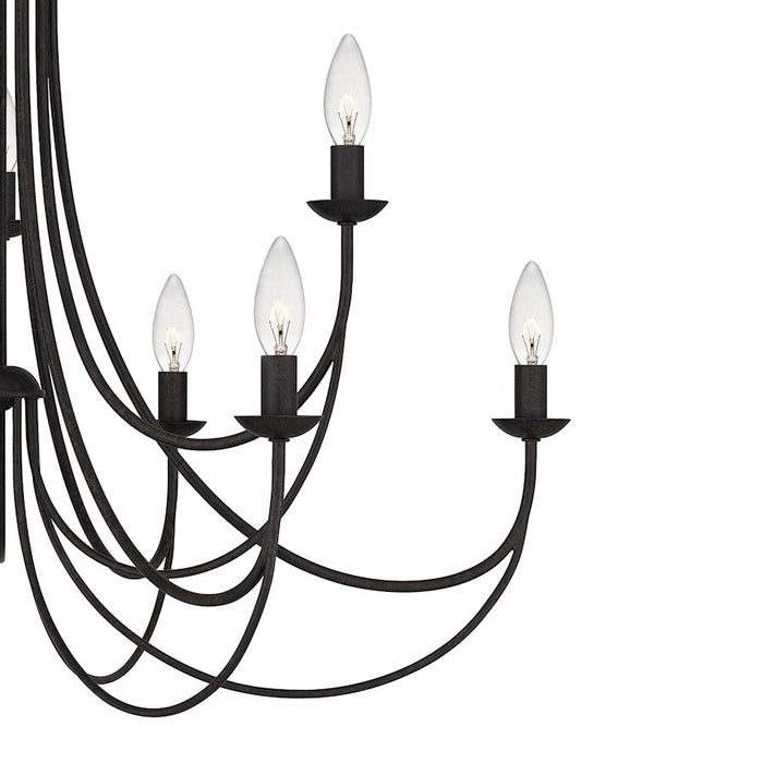 Quoizel Mirren 9 Light Chandelier, Imperial Bronze