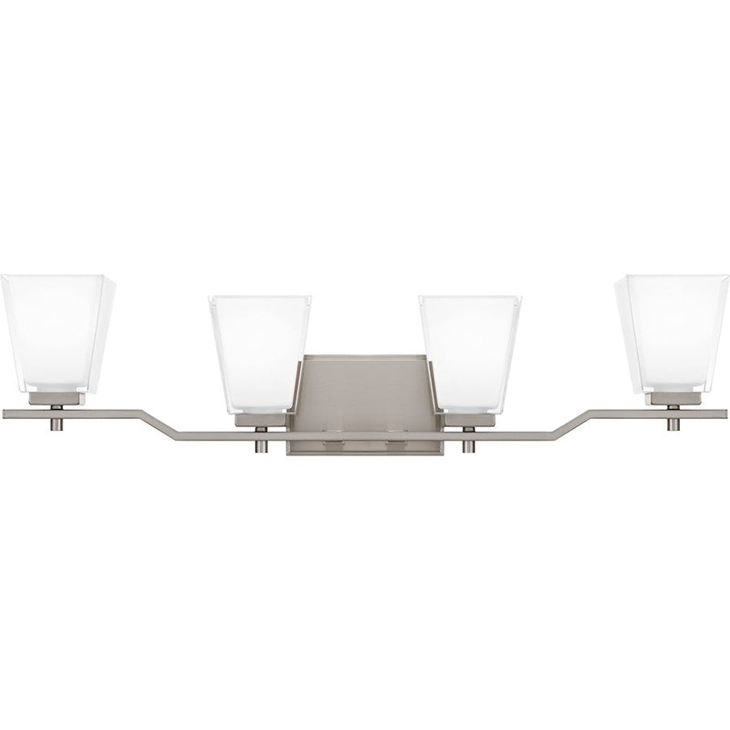 Quoizel Myra 4 Light Bath Vanity, Brushed Nickel