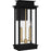 Quoizel Noelle 2 Light Outdoor Lantern, Black/Clear Panel Side