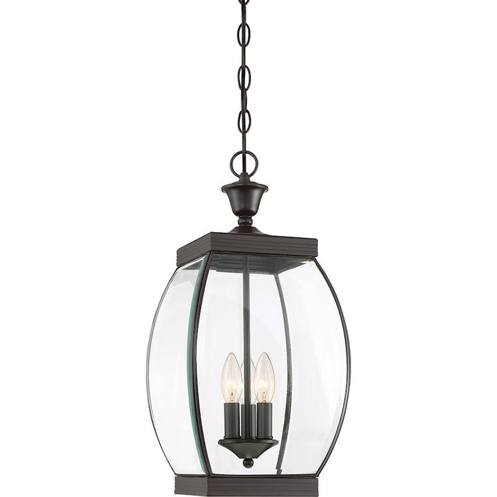 Quoizel Oasis 3 Light Mini Pendant, Medici Bronze/Clear