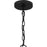 Quoizel Overlook 6 Light Chandelier, Earth Black/Clear Seedy