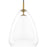 Quoizel Aero 1 Light Mini Pendant, Aged Brass/Clear/Opal