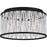 Quoizel Celeste 5 Light Flush Mount, Matte Black/Clear Crystal