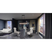 Quoizel Celeste 5 Light Island Light, Matte Black/Clear Crystal - PCCET538MBK