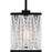 Quoizel Celeste 5 Light Island Light, Matte Black/Clear Crystal