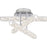 Quoizel Comet Semi-Flush Mount, Polished Chrome/Clear Crystal Glass