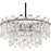 Quoizel Dion 6 Light Pendant, Matte Black/Clear Crystal Glass