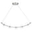 Quoizel Enzo 5 Light Chandelier Light, Brushed Nickel/Opal Etched