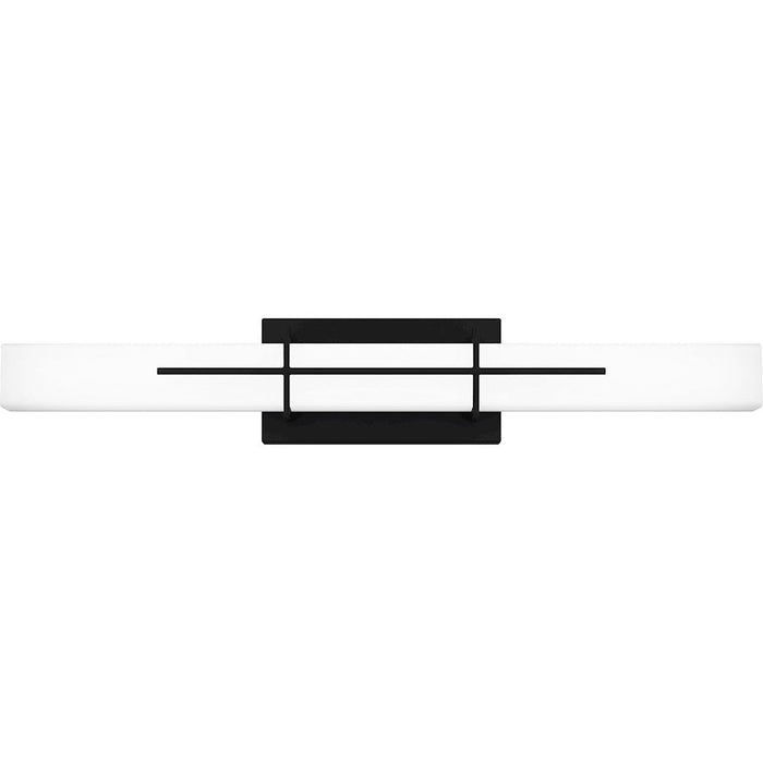 Quoizel Giselle Bath Light, Matte Black/Opal Etched