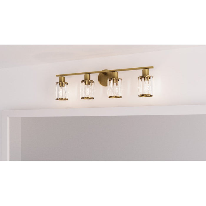 Quoizel Isla 4 Light Bath Light, Clear Beveled Crystal