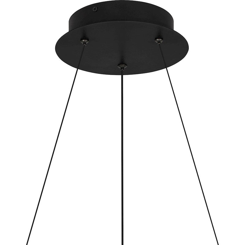 Quoizel Malik Pendant, Matte Black/Clear Glass