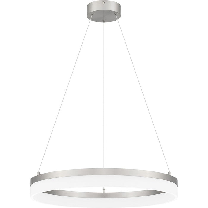 Quoizel Cohen Pendant, Brushed Nickel/White Acrylic