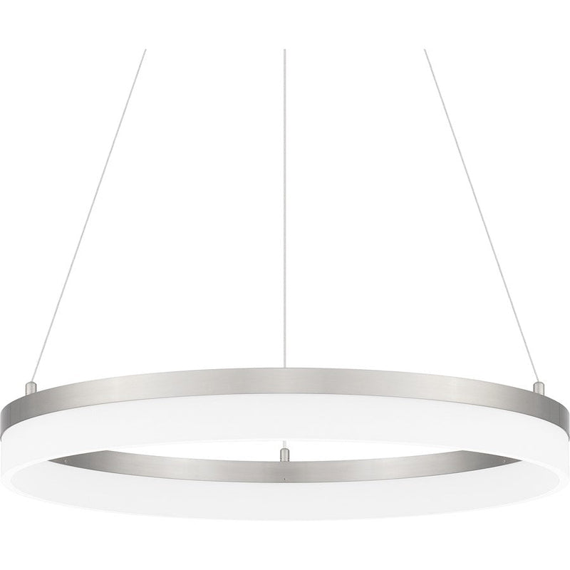 Quoizel Cohen Pendant, Brushed Nickel/White Acrylic