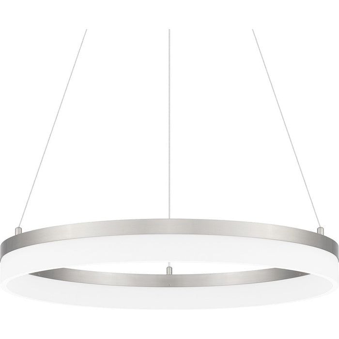 Quoizel Cohen Pendant, Brushed Nickel/White Acrylic