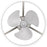 Quoizel Cohen Fan Light, Brushed Nickel/White Acrylic