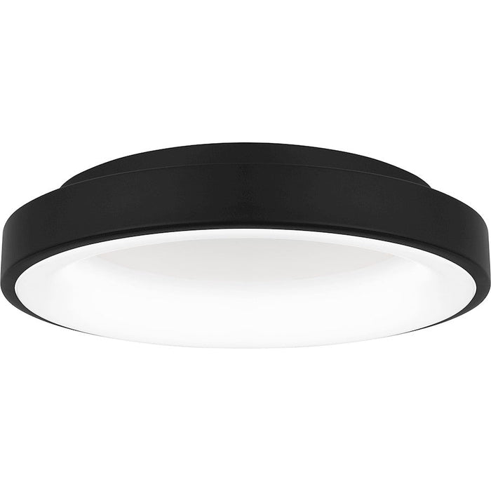 Quoizel Stanton Flush Mount, Matte Black/White Acrylic