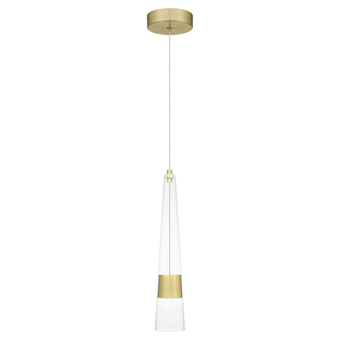 Quoizel Zia Mini Pendant, Satin Gold/Clear