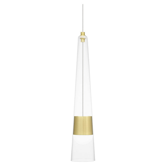 Quoizel Zia Mini Pendant, Satin Gold/Clear