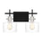 Quoizel Pensbury 2 Light Bath Vanity, Matte Black/Clear