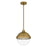 Quoizel Perrine 1 Light Mini Pendant, Weathered Brass/Clear Seeded