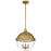 Quoizel Perrine 3 Light Pendant, Weathered Brass/Clear Seeded