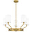 Quoizel Parkington 5 Light Chandelier, Aged Brass/White