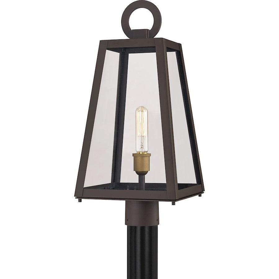 Quoizel Poplar Point 1 Light Outdoor Post Lantern, Old Bronze - PPT9010OZ