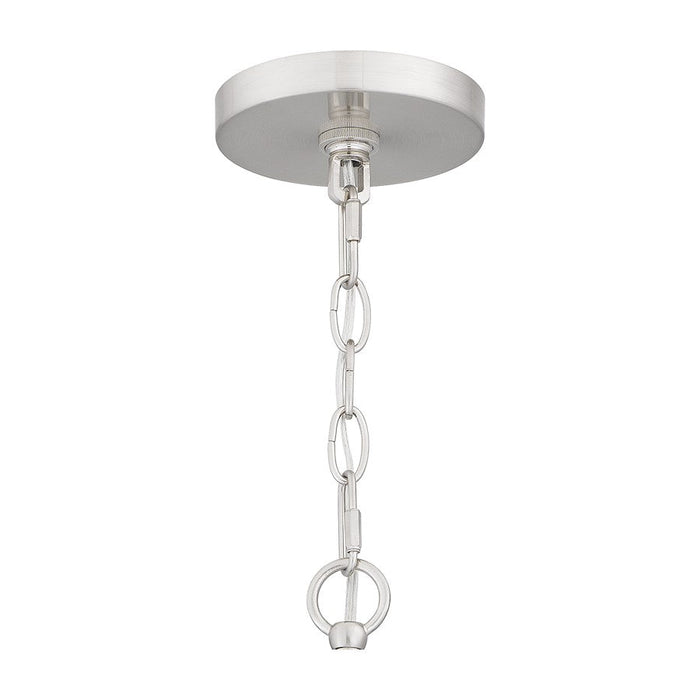 Quoizel Prescott 1 Light Mini Pendant, Brushed Nickel/Clear