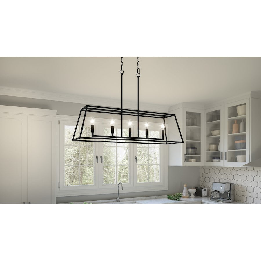 Quoizel Prescott 5 Lights Island Light, Brushed Nickel - PRC536BN