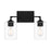 Quoizel Prescott 2 Light Bath Light, Matte Black/Clear - PRC8616MBK